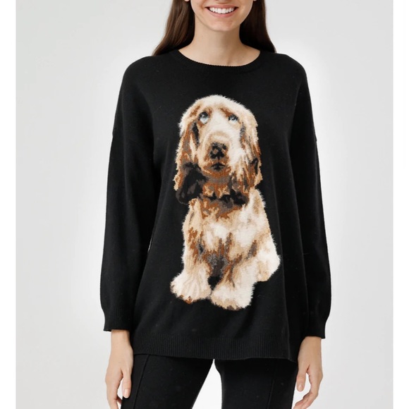 Nitt Studio Jackie O Neck Sweater lambswool blend puppy dog sweater - Picture 11 of 11